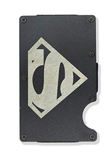 My Hero Engraved Metal RFID Blocking Tactical Minimalist Wallet w/Money Clip (Black)3