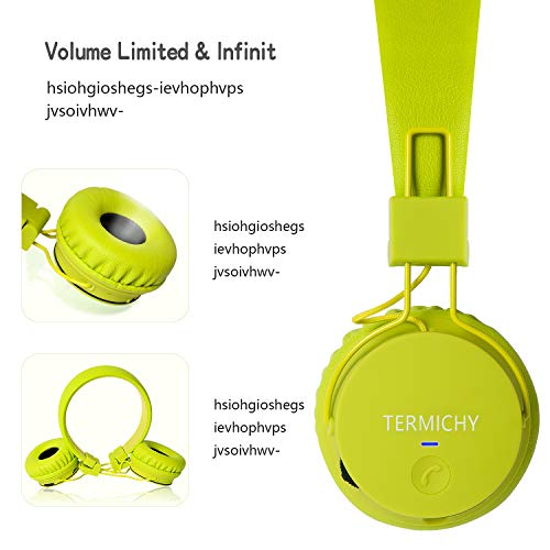 Kids Bluetooth Headphones Foldable Volume Limiting Wireless/Wired Stereo On Ear Hd Headset With Sd Card Fm Radio In-Line Volume Control Microphone For Children Adults (Green) #TOP5
