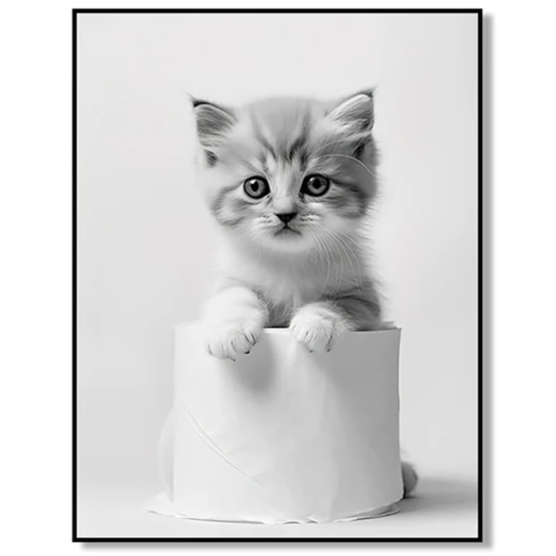 Poster mural de chat et tableau de décoration murale moderne 15x20