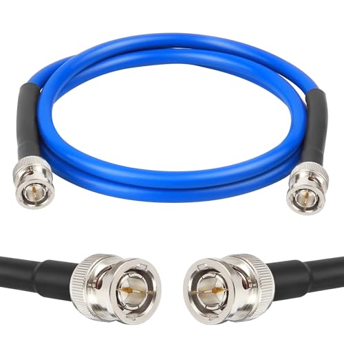 XRDS -RF 3FT SDI Cable, 3G/6G-SDI Cable BNC Digital Video Cables 75 Ohm RG59 BNC Male Cables for 3G/6G HD SDI Monitor Video Recorder Converter Splitter Security Camera