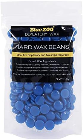 BlueZOO Hard Wax Beans for Hair Remove 100g, Blue, Chamomile