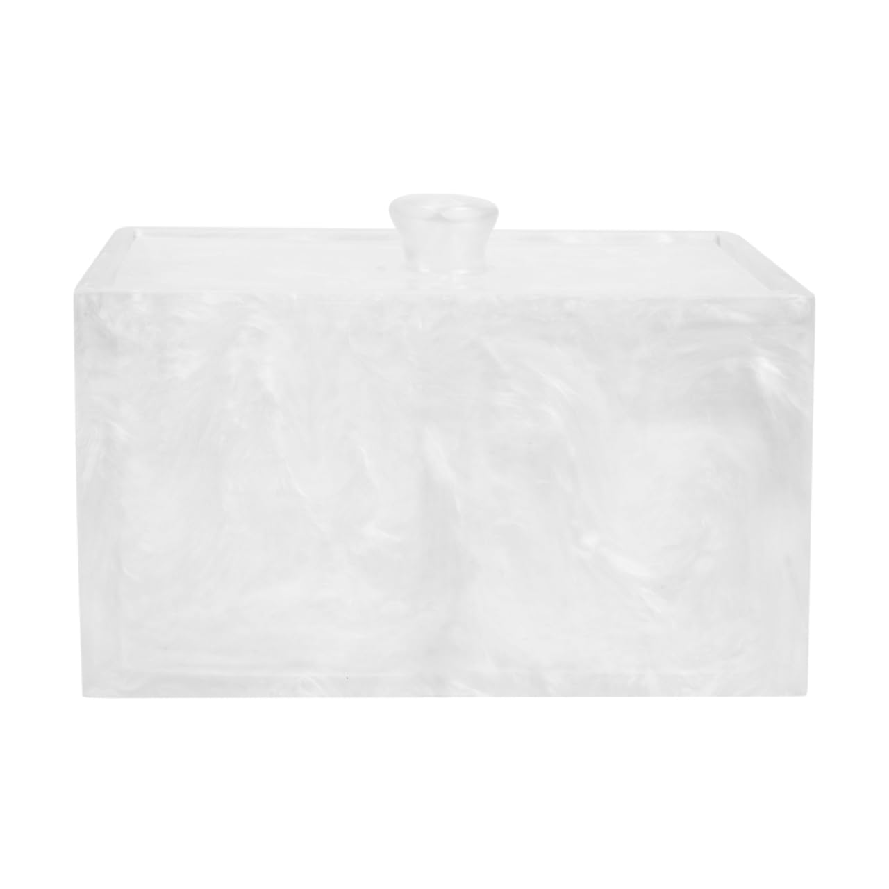 Zerodeko Cotton Pads Box Cosmetic Cotton Storage Box Resin Ball Cushion Multipurpose White Cotton Swabs-image-41