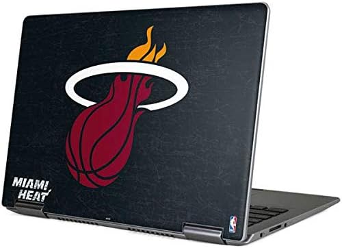 Skinit Decal Laptop Skin Compatible with Yoga 710 14in - Officially Licensed NBA Miami Heat Black Partial Logo Design