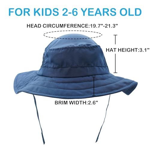 Connectyle Kids Sun Hat for Boys Girls Wide Brim Bucket Hat UPF 50+ Sun Protection Hat Breathable Summer Beach Hat2