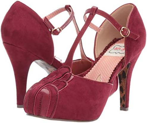 Bettie Page Women's BP412-EMILE Pump, Burgundy, 10 B US | Image 6