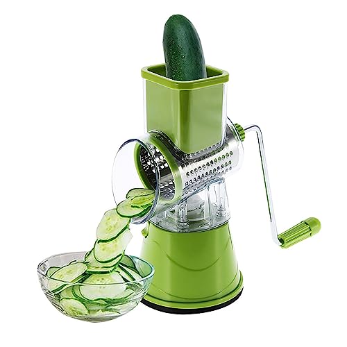 Rallador Giratorio Manual con 3 Tamices de Acero Inoxidable miniatura 4