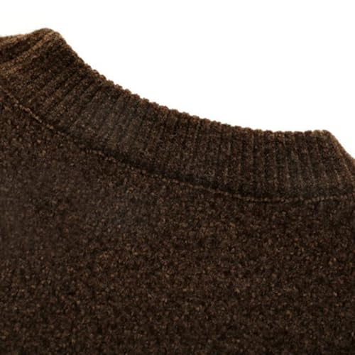 Pull tricot fin homme coupe ajustée manches longues chaud