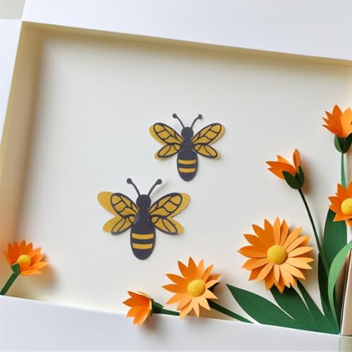 Vinilos 3D abeja doble capa, pegatinas decorativas, 12 unidades miniatura 7