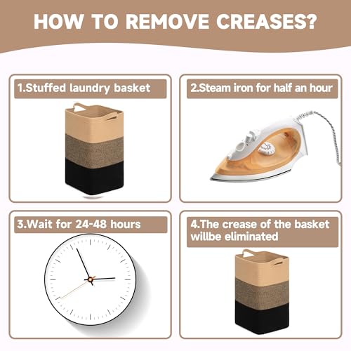 50% Off CLHMILY&Z 95L Laundry Basket - Jute Rope Storage Bin - Image 7