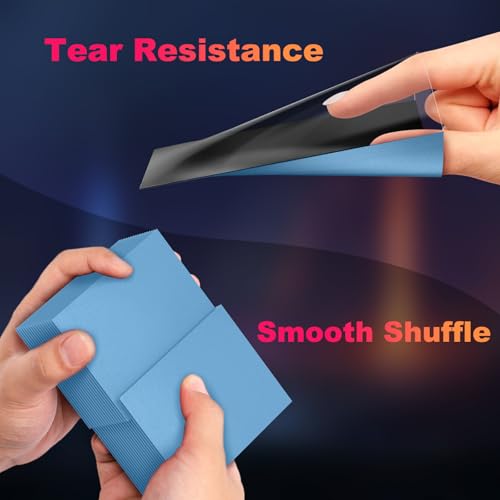 Image of 1200 Pack Card Sleeves, Matte Dual Trading Card Sleeves with Opaque Back & Smooth Shuffle, Tear Resistant Card Protectors for MTG, TCG and Game Cards (12 Colors)