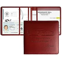 Premium lederen autoregistratie- en verzekeringskaarthouder