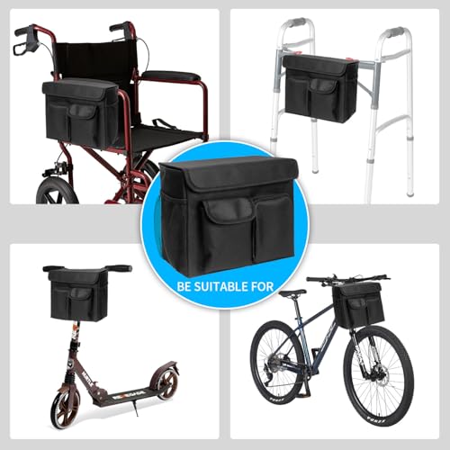 BOHEMIABY Electric Scooter Basket - Convenient Mobility Scooter Bag With 14-In Laptop Pocket and Cup Holders, Easy Installation for Bike, Mobility Scooter Accessories for Adults by BOHEMIABY - Image 6