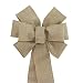 Natural Linen Rustic Wreath Bow with Color and Size Options