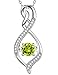 Elda&Co August Birthstone Jewelry Green Peridot Necklace Infinity Love Pendant Sterling Silver Swarovski Birthday for Her for Wife for Women