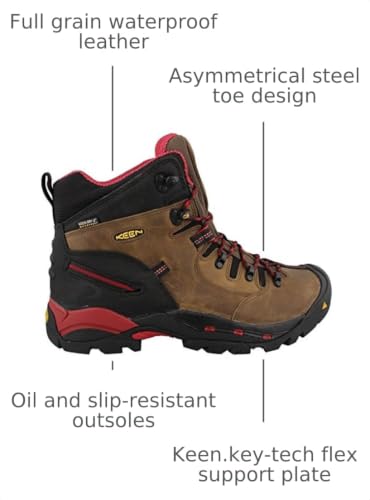 Image of KEEN Utility Men's Pittsburgh 6 inch Leather Waterproof Steel Toe Work Boots