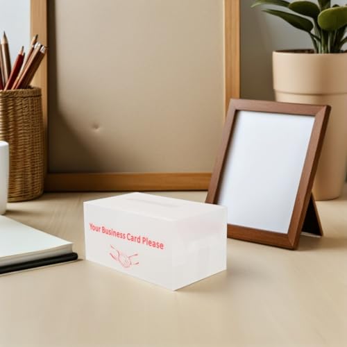 Caja para tarjetas de visita expositora transparente plástica para redes de networking 6