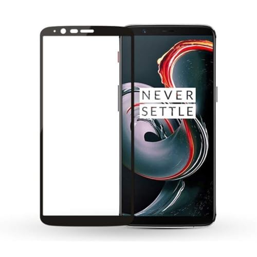 Image of Tempered Glass Screen Protector Compatible For OnePlus 5T with Edge-to-Edge Protector and with Easy Installation Kit