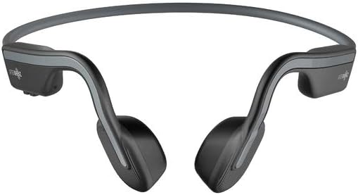 AfterShokz OpenMove bone conduction headphones, front view.