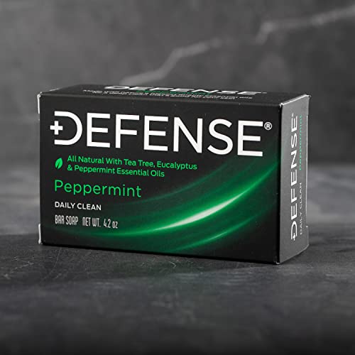 Defense Soap All Natural Peppermint Bar Soap For Men | Made By Wrestlers With Tea Tree Oil & Eucalyptus Oil To Defend Against Fungus And Promote Healthy Skin #TOP3