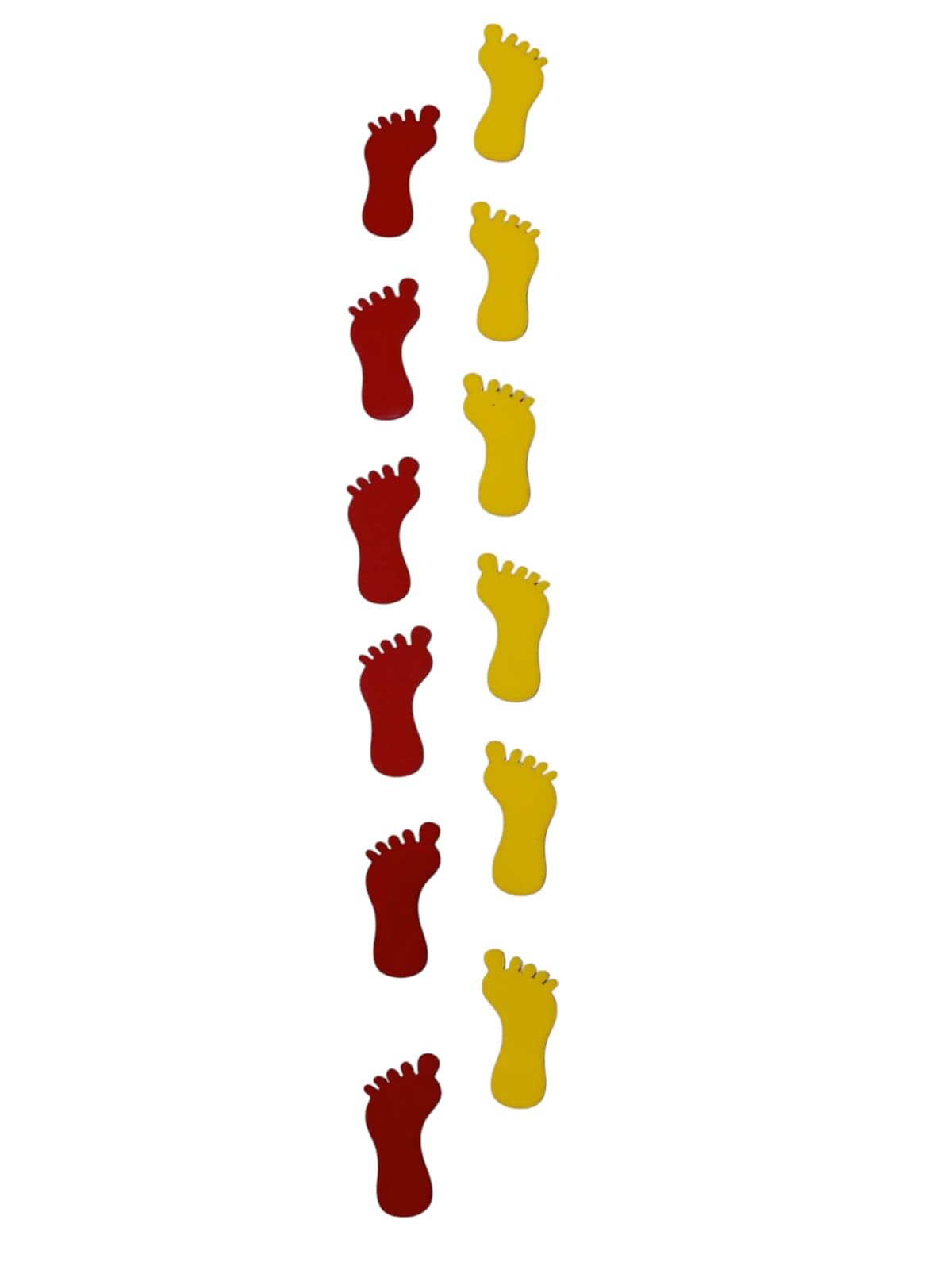 GURUKRUPA SHOPEE Acrylic Laxmiche Pawale Decorative Footprint Wall Decals, Festival Atom Waterproof. Washable. Reusable Red and Yellow, Set of 12 (3 Inch)-picture-32