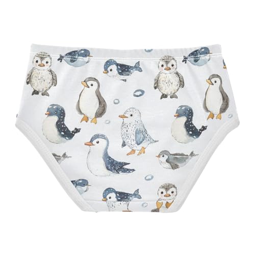 ZZKKO Cute Sea Penguin Girls Underwear Toddler Panties for Girls Comfort Brief Size 2-8T2