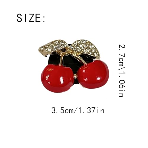 Image of 4 Pack Cute Red Cherry Car Air Vent Diffuser with Replaceable Refills, Clip-On Car Air Freshener, Auto AC Vent Decor Accessories, Aromatherapy Ornament Gift for Women