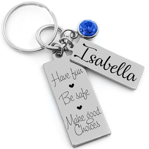 Sweet 16 Keychain, Teenage Girl Gift, Personalized Sweet 16 Keychain Birthday Gift, Stainless Steel Key Chain, Sweet 16th Birthday Gifts3