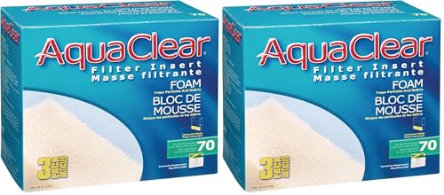 Image of Aqua Clear AquaClear Foam Filter Inserts, 6 Pack - Replacement Mechanical and Biological Filter Media for 70 Gallon Tanks
