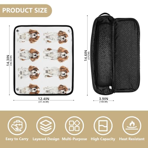Estuche 2 en 1 para planchas de pelo y rizador con alta capacidad miniatura 4