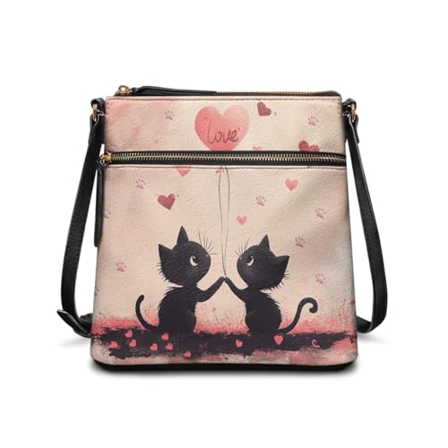 Image of Leather Purses for Women, Leather Hobo Bags for Women Travel Sling Purse Triple Zippered Pockets Shoulder Bag