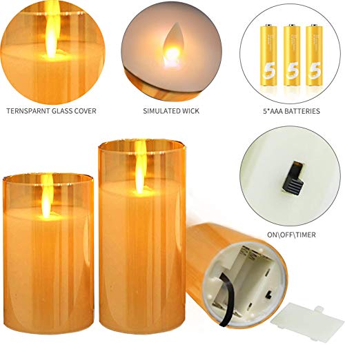image for Goldprice Flameless Led Candles Flickering, Candle Real Wax Fake Wick 