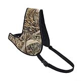 Oniissy Almohadilla de hombro ajustable de camuflaje para caza al aire libre, neopreno para retroceso con hebilla de liberación rápida, protección suave para el pecho y los hombros