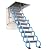 Automatic Loft Telescopic Ladder Remote Control Attic Folding Staircase Titanium Magnesium Alloy Pulldown Ladder for Ceiling
