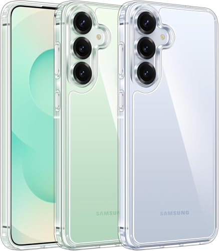 Image of ClearShield Transparent Back Cover for Samsung Galaxy S25 5G, Hybrid PC & TPU Shockproof Design, 360 Degree Protection Crystal Clear Case, Anti-Scratch Armor Mobile Phone Cover