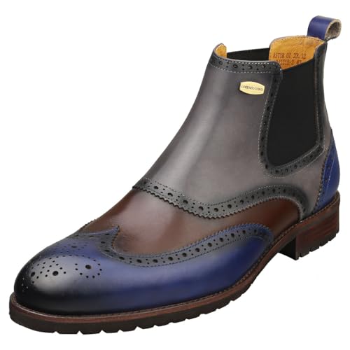 Laura Vita ASTYR Mens Chelsea Boots, Blue, 9