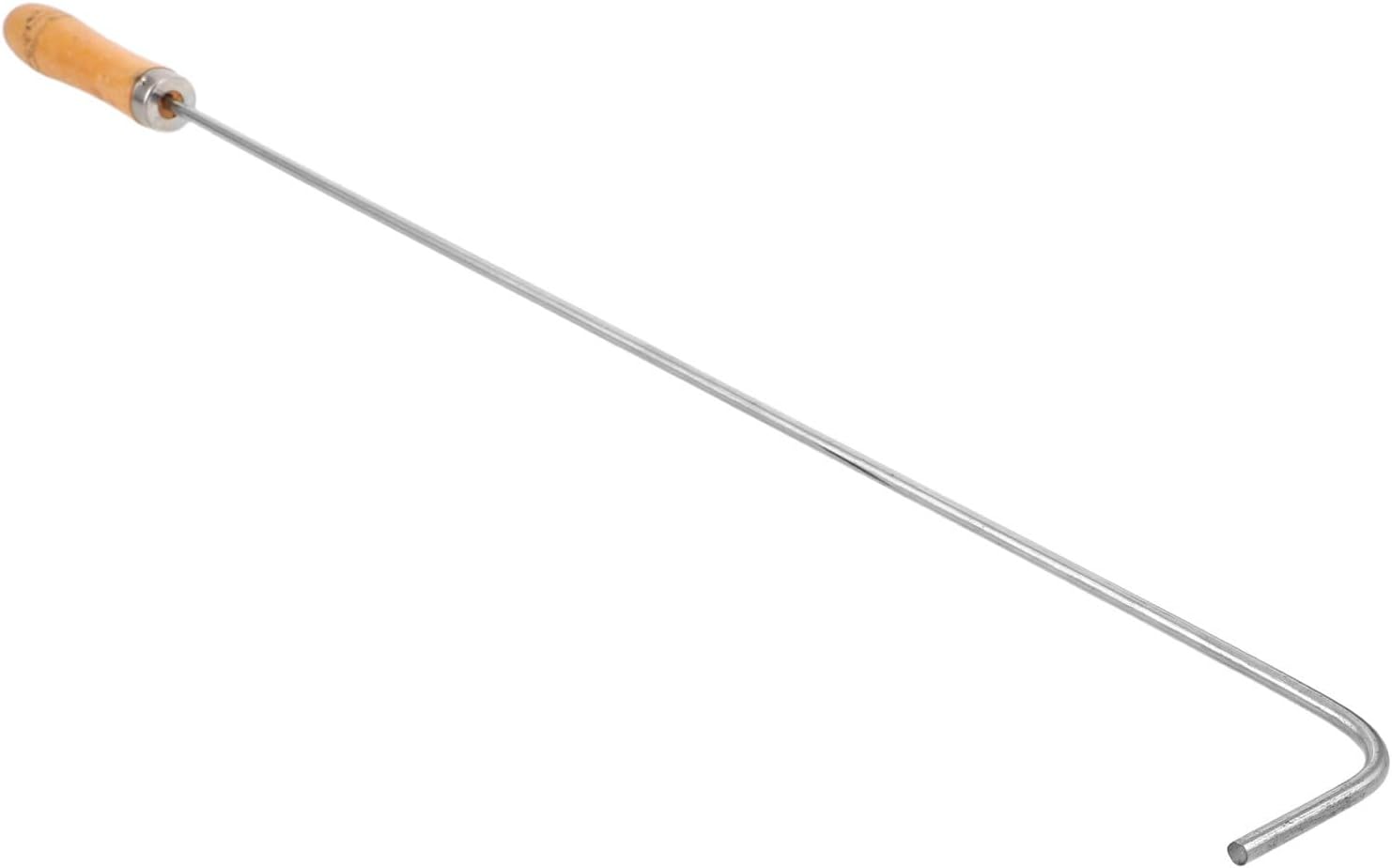 VANZACK Outdoor Fireplace Poker 23.6 Inch Iron and Wood Heavy Duty