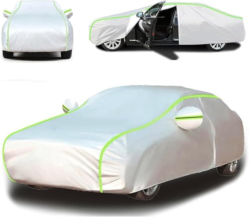 カーカバー、車体カバー 適用 トヨタ ヤリスクロス 2024-2025, 防水防塵 日焼け止め、耐強風 防雪防塵蛍光シ反射ストライプとサイドジップ付き wr17