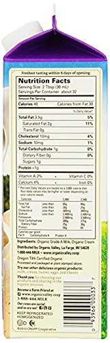 Organic Valley Ultra Pasteurized Organic half & half, 32 Fl Oz