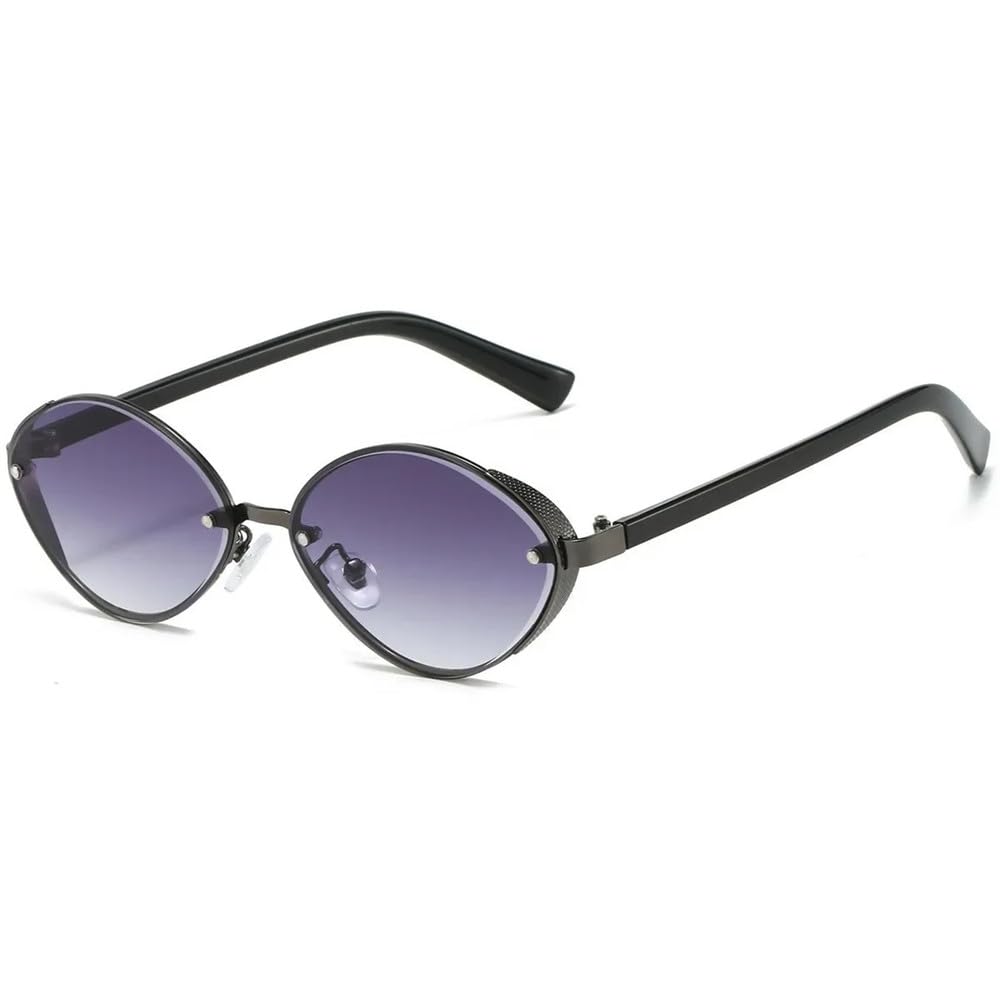 Okulary przeciwsłoneczne retro metalowe owalne personalizowane dla mężczyzn modne okulary okrągłe okulary z oprawką UV400