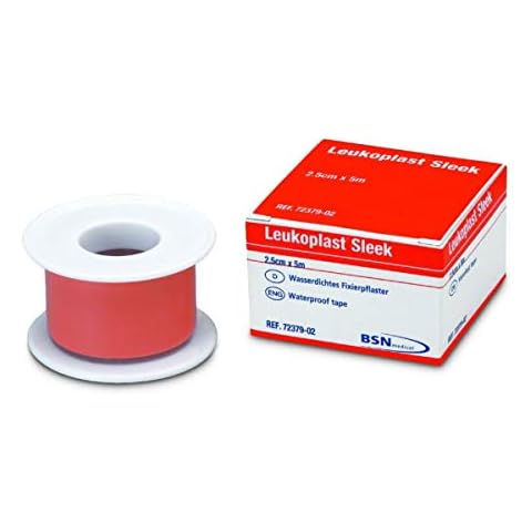 BSN Leukoplast Sleek High Strength Waterproof Adhesive Tape, 2.5cm x 5m, Pack of 1 Cover