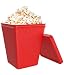 iCooker Microwave Popcorn Popper [Saves Calories] - Premium Quality Silicone - Hot Air Popcorn Better than Machine - Best Popcorn Maker [Red]