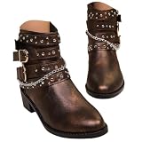 HGLYPHYSIS Vintage Boots For Women Women's Ankle Strap...