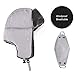 mysuntown Winter Hats for Women Men Trapper Ushanka Hat with Ear Flaps Warm Russian Bomber Hats for Cold Weather Grey