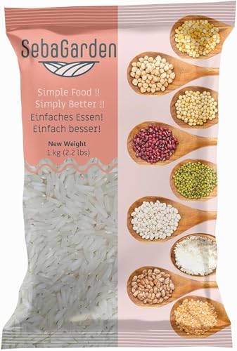 Basmatireis – Premium-Langkornreis, 1-kg-Packung | Natürlich aromatisch & locker | Ideal für Biryani, Pilaw und andere Gerichte | Ohne Gentechnik, vegan | Nicht wiederverschließbar
