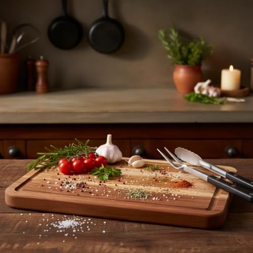 Tábua de Corte Tramontina em Madeira para Cozinha Queijos Churrasco e Preparos 19,5x28cm