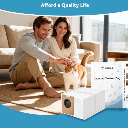 Image of WAIKAS 20 Pack C20 C10 Vacuum Bags for Eufy Omni C20, C10 Robot Vacuum Cleaners - Large Capacity Replacement Accessories