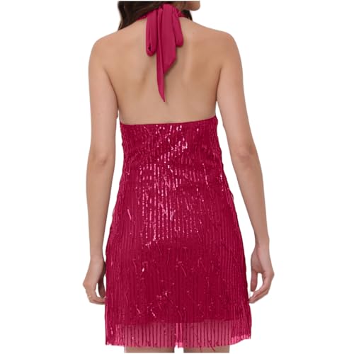 Image of women'Lace Tassels mini Dress Slip Sleeveless Party Club Dress