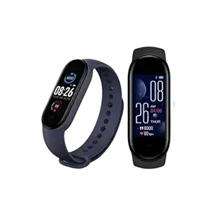 Drumstone (Buy 1 Get 1 with 10 Years Warranty M8 Fitness Band: Heart Rate Monitor, OLED Display, Bluetooth Sync, Waterproof Sports Bracelet, Long Battery Life for Continuous Tracking
