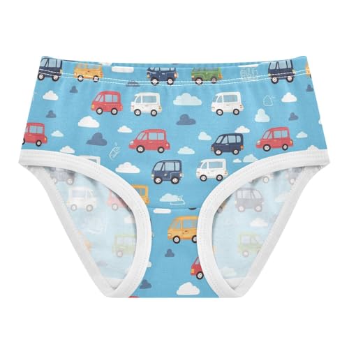 Wusikd Cars Trucks Girls' Underwear Cotton Cute Girls Briefs Soft Toddler Underwear 2T