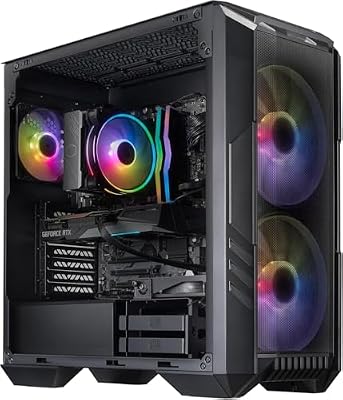 Cooler Master HAF 5 Pro Gaming PC – AMD RYZEN 7 7800X3D, NVIDIA GeForce RTX 5070 12GB, 32GB DDR5 6000MHz, 2TB Gen4 M.2, Windows 11, MWE Gold 650W PSU, Hyper 212 Halo, ATX Desktop PC (2026)